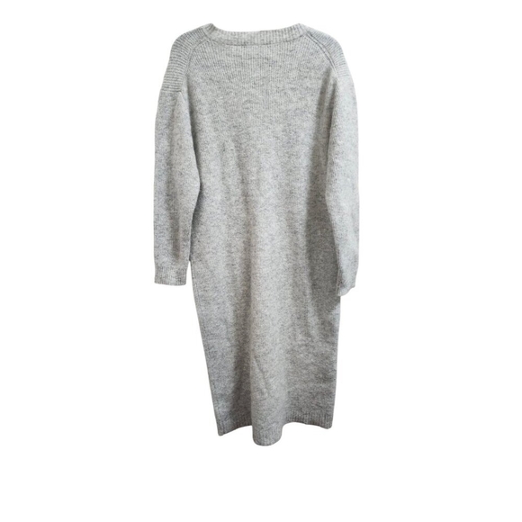 Zara Grey Maxi Sweater Dress Size L - Picture 4 of 9